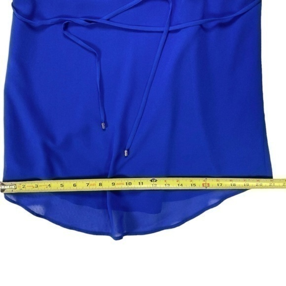 Lost April Slip Dress Womens Size Small Royal Blue Sleeveless Belted Lined Mini - Picture 12 of 15